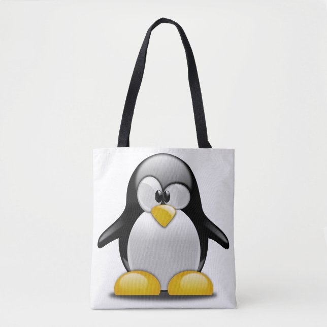 Bolsa Tote Toda sobre - sacola do impressão. Pinguim (Frente)