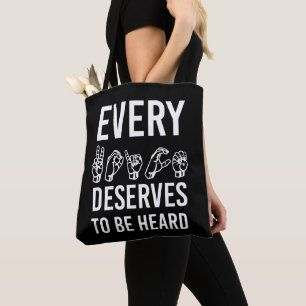 Bolsa Tote Toda Voz merece ser ouvida presentes no SLP