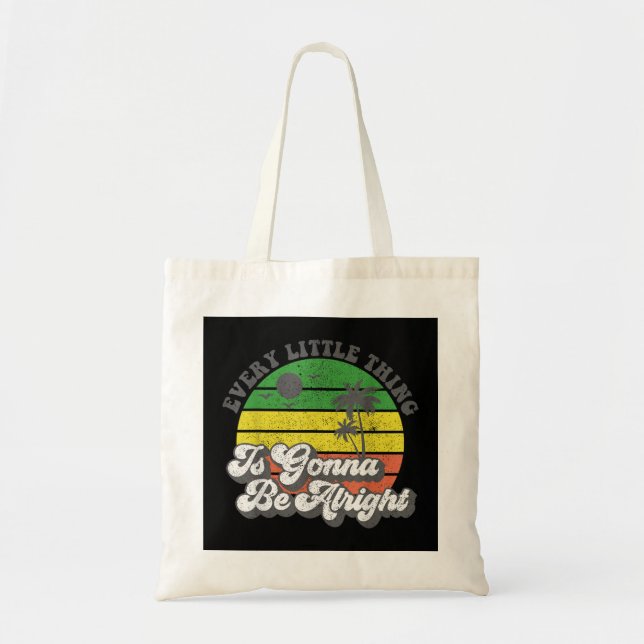 Bolsa Tote Todas As Coisas Vão Ficar Bem Na Jamaica. (Frente)