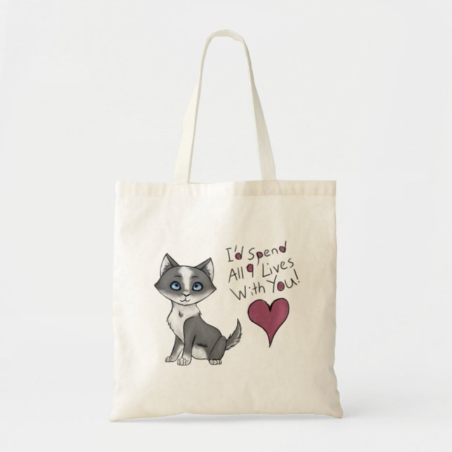 Bolsa Tote Todas as nove vidas (Frente)