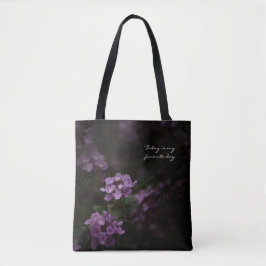 Bolsa Tote Today Is My Favorite Day - Moody Purple Floral