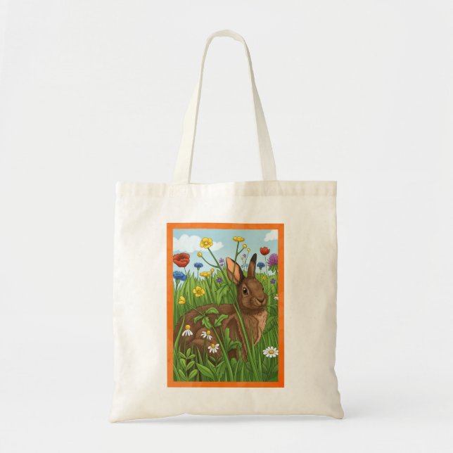 Bolsa Tote Todo Coelhinho Ama Flores (Frente)
