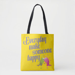 Bolsa Tote Todo dia faça alguém feliz MONSTER