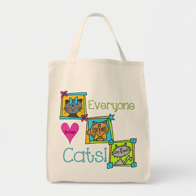 Bolsa Tote Todo Mundo Adora Gatos (Frente)