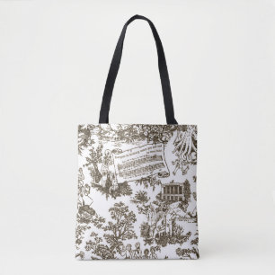 Bolsa Tote Todos em Harmony Toile de Jouy (tinta natural)