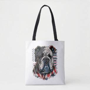 Bolsa Tote TODOS OS AMERICANOS DOG amam buldogue inglês