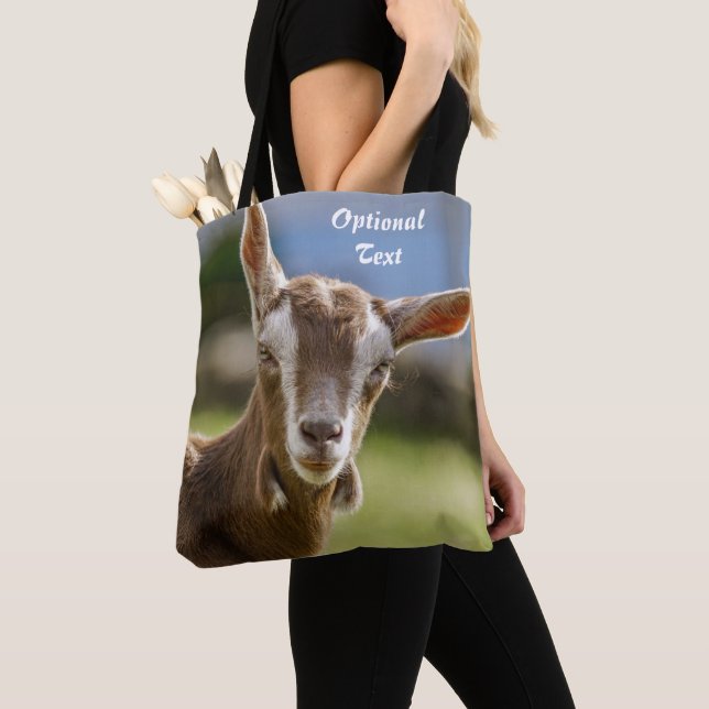 Bolsa Tote Toggenburg Dairy Goat Kid (Close Up)