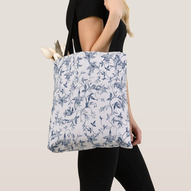 Bolsa Tote Toile De Jouy Pattern (Close Up)