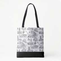 Toile de Mill City (Lowell, MA) Preto/Branco