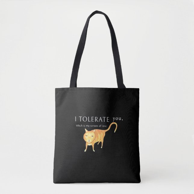 Bolsa Tote Tolerant Apathetic Orange Cat (Frente)