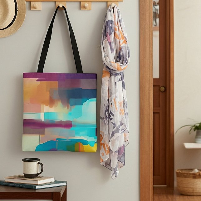 Bolsa Tote Tom blend retro colorido (Criador carregado)