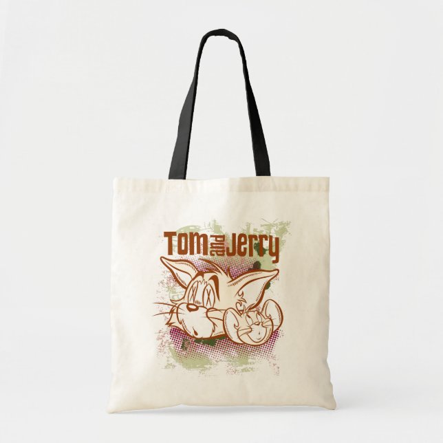 Bolsa Tote Tom e Jerry Brown e Green (Frente)