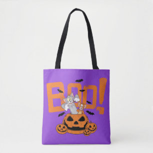 Bolsa Tote Tom e Jerry Feliz Halloween Boo