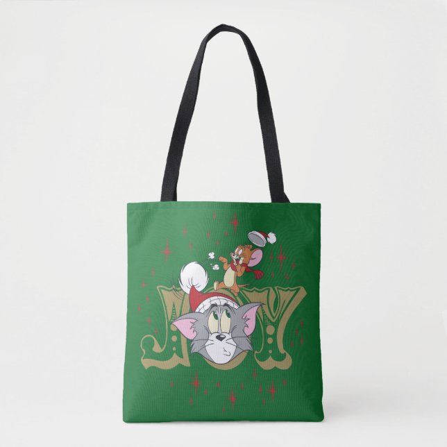 Bolsa Tote Tom e Jerry Holiday Joy (Frente)