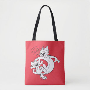 Bolsa Tote Tom e Jerry Tom e riso de Jerry