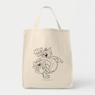 Bolsa Tote Tom e Jerry Tom e riso de Jerry