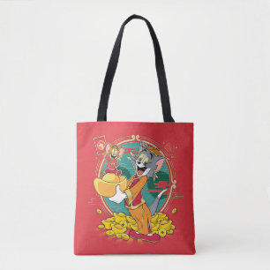 Bolsa Tote Tom & Jerry Ano novo Envelope Vermelho