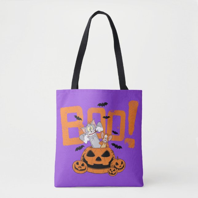 Bolsa Tote Tom & Jerry | Boo Feliz Halloween (Frente)