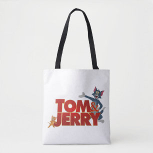 Bolsa Tote Tom & Jerry com logotipo de filme