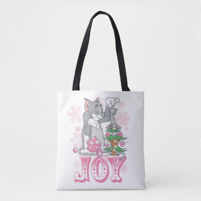 Bolsa Tote Tom, Jerry e Nibbles Desortam a Alegria (Frente)