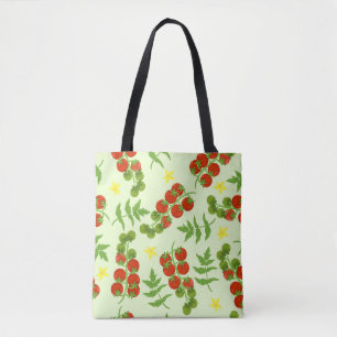 Bolsa Tote Tomate Tango: Impressão de vegetais venenosos
