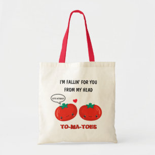 Bolsa Tote Tomates apaixonados por Dia de os namorados românt