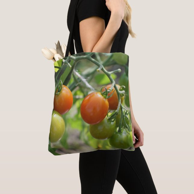 Bolsa Tote Tomates Cereja de Jardim Natureza  (Close Up)