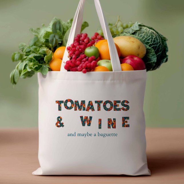 Bolsa Tote Tomates e Comprados de Verão (Criador carregado)