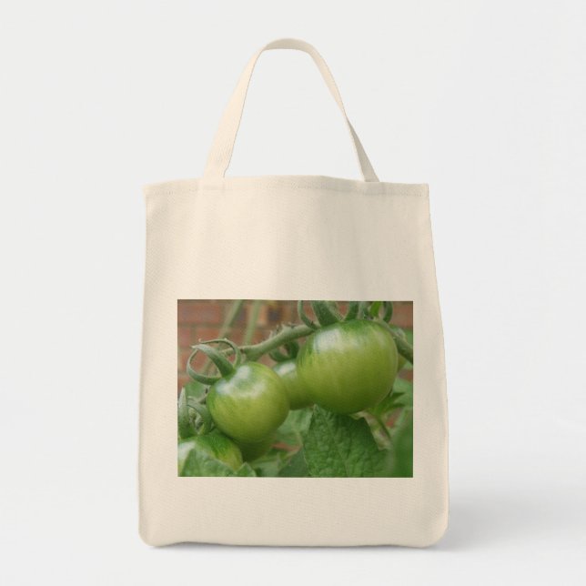 Bolsa Tote Tomates Verdes - Saco de Tota Orgânica (Frente)
