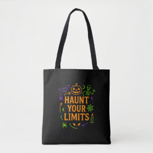 Bolsa Tote Tome Seus Limites De Neon Halloween