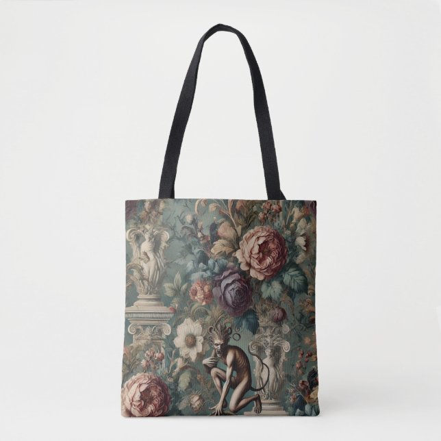 Bolsa Tote Tome uma Arco - Design Floral Gótico (Frente)