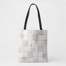 Bolsa Tote Toneladas de bege Mínimo, Geometria Neutra