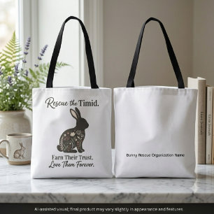 Bolsa Tote Tono Floral de Terra Compassivo Resgate de Coelho