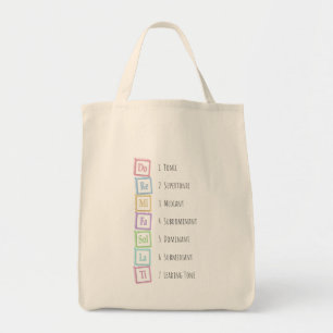 Bolsa Tote Tons da escala Solfeggio Musical Baby Blocks