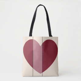 Bolsa Tote Tons de Coração Vermelho