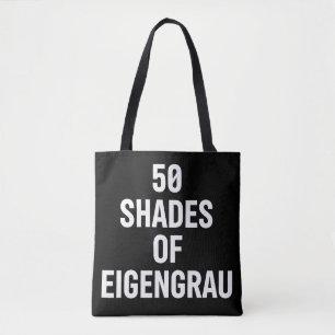 Bolsa Tote Tons de Eigenrau Design de Texto Minimalista