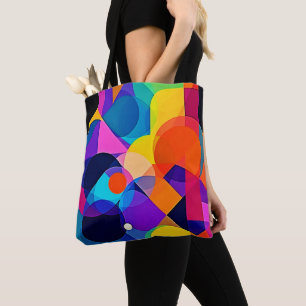 Bolsa Tote Tons Sobrepostos: Fusão Abstrata