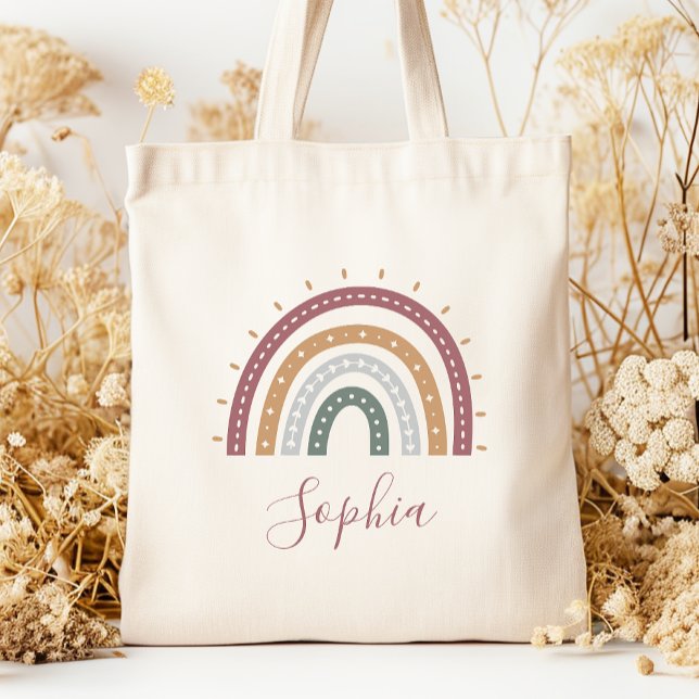 Bolsa Tote Tons Terrosos Suaves Boho Personalizados (Criador carregado)