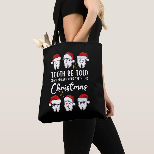 Bolsa Tote TOOTH BE DIZIDO Dental Natal Flossofiosa (Close Up)