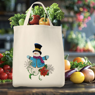 Bolsa Tote Top Hat Snowman