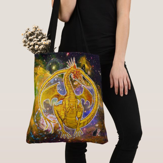 Bolsa Tote Topázio Dragão Cósmico (Close Up)