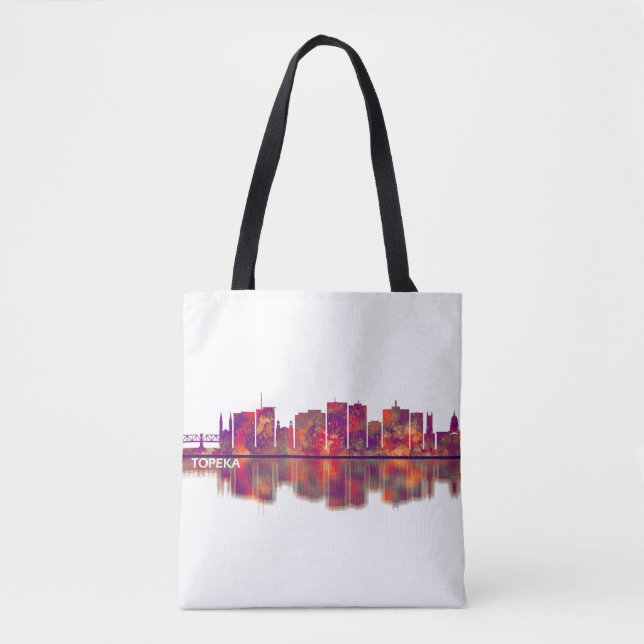 Bolsa Tote Topeka Kansas Skyline (Frente)