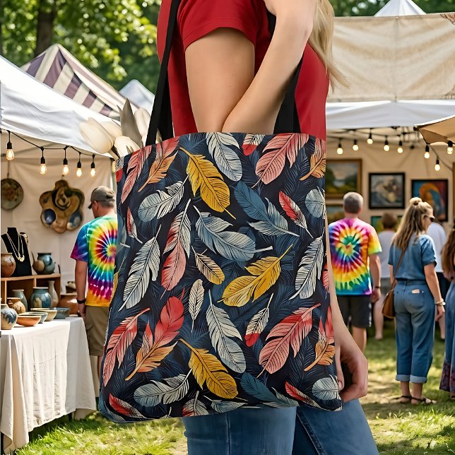 Bolsa Tote Toque com Penas (Criador carregado)