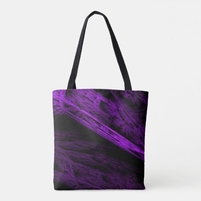 Bolsa Tote Toque de Arte com Chama Fratural Roxo (Verso)