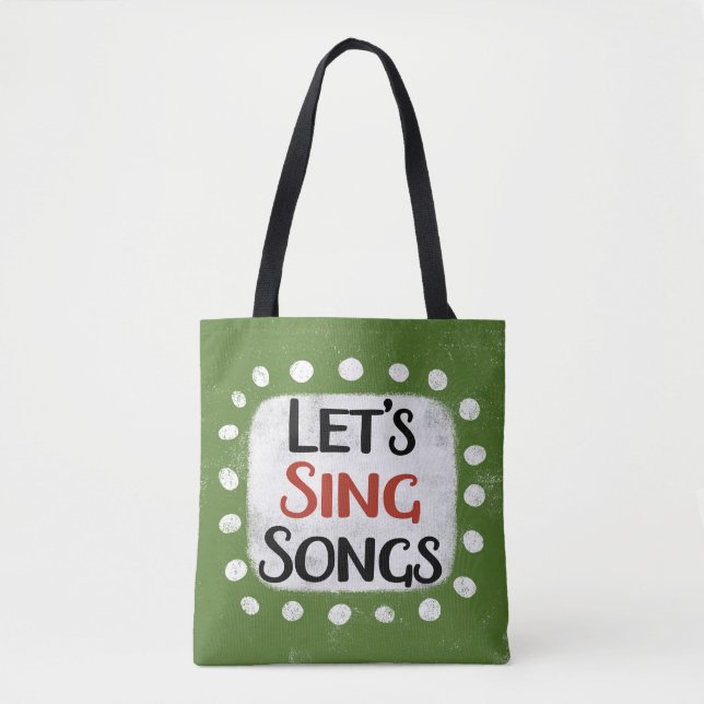 Bolsa Tote Toque de Canções de vamos (Frente)