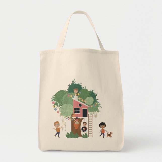 Bolsa Tote Toque de Coleção de Treehouse (Frente)