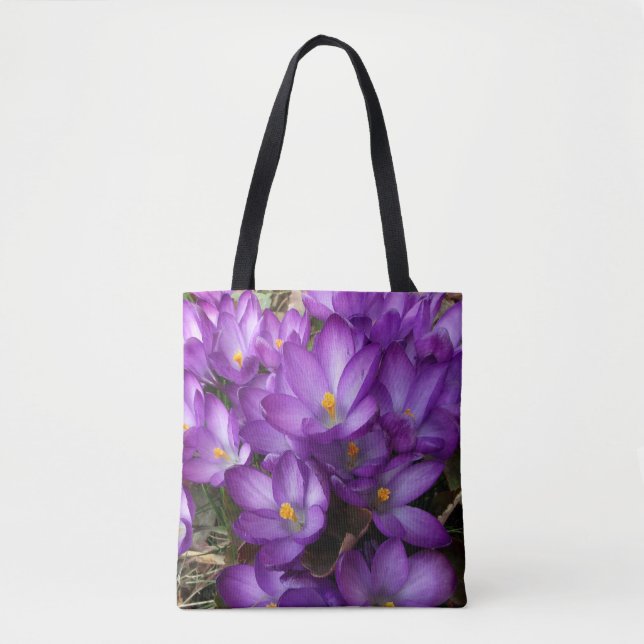 Bolsa Tote Toque de Flor Roxo (Frente)