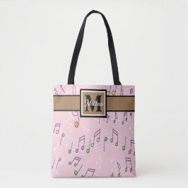 Bolsa Tote Toque de música rosa Monograma Token Bag