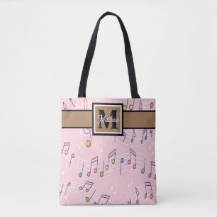 Bolsa Tote Toque de música rosa Monograma Token Bag