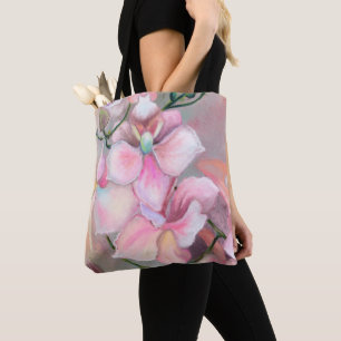 Bolsa Tote Toque de orquídea rosa